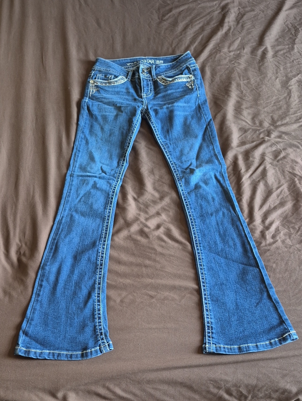 Vanilla Star Blue Flare Wide-Leg Jeans